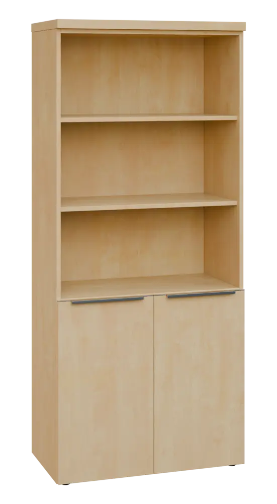 SIN 5 - 8DN3 kancelářská skříň, 2-dveřová/nika, 1820x800x400, bříza světlá